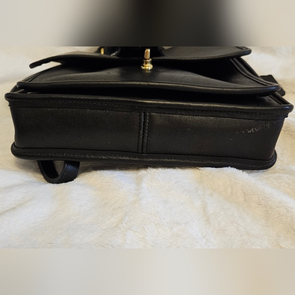 Coach Station crossbody messenger crossbody 1990's Blk Vintage #5130 - Picture 4 of 10